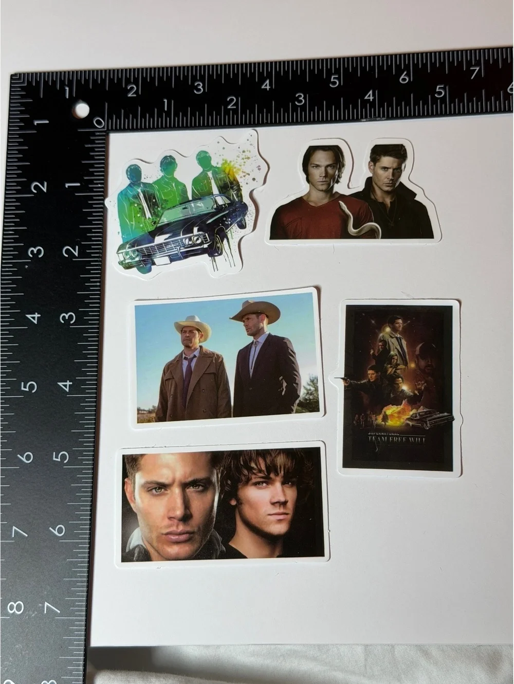 Stickers. 5 pack. Supernatural. Sam Dean Castiel